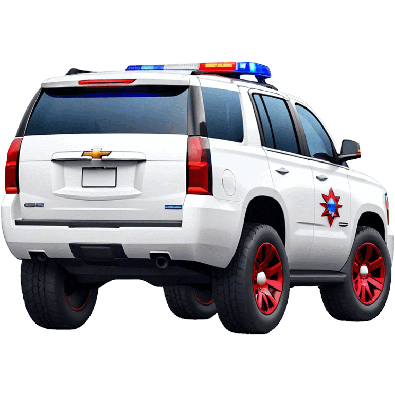 Emergency Response SUV - Chevrolet Tahoe (Model Year: 2021) (Iconic colour: White with red/blue sirens) emoji