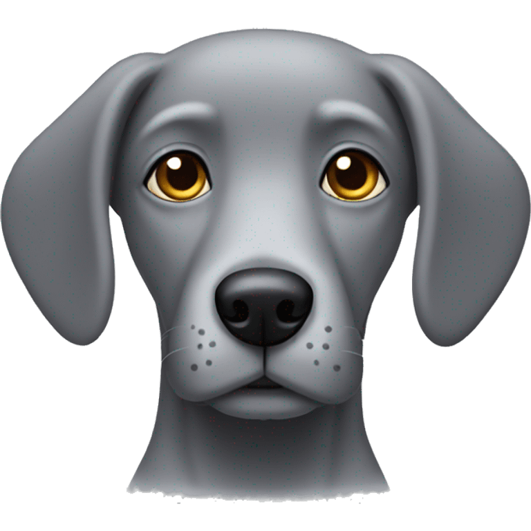 Grey dog with small ears emoji