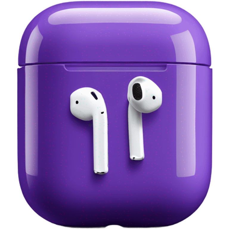 AirPods in purple case emoji