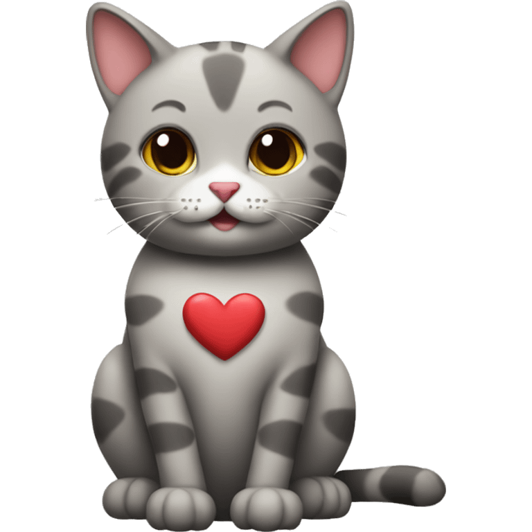 Cat with hearts emoji