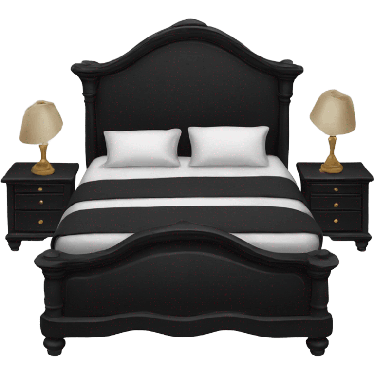 Black luxury bed emoji