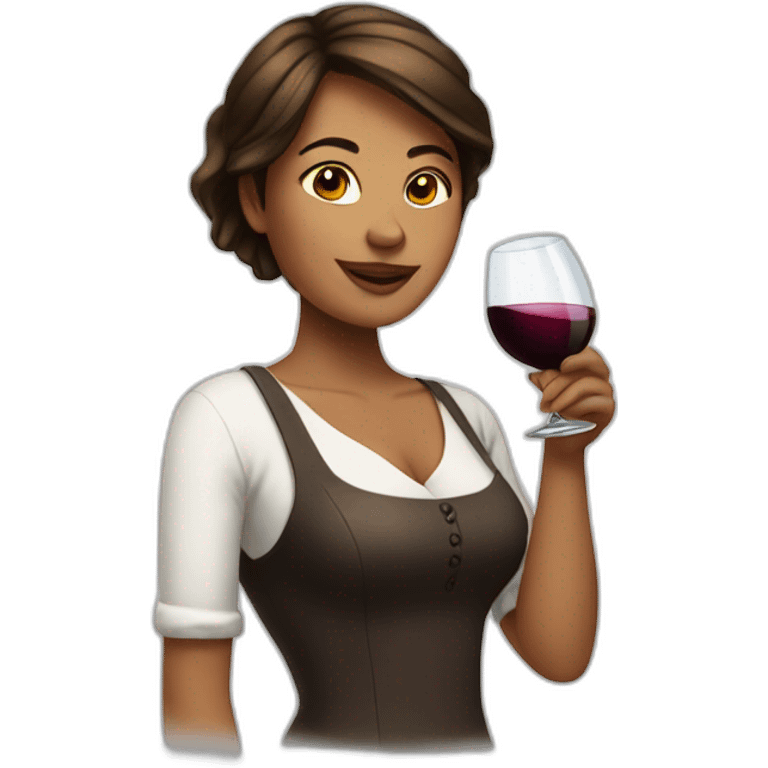 Femme prend du vin emoji