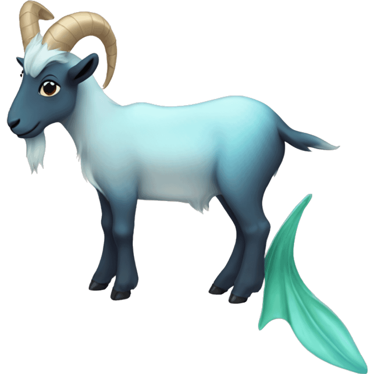 Goat attached to a mermaid tail emoji