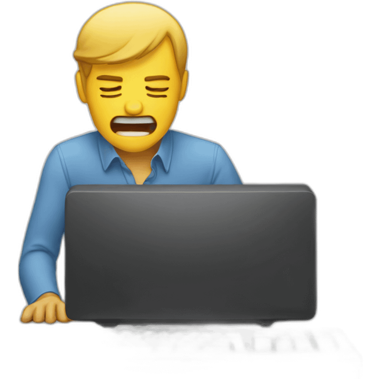 man hits his head on the keyboard emoji