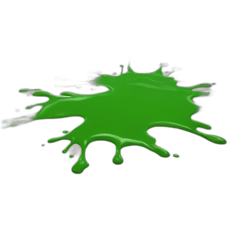 green paint splash on floor emoji