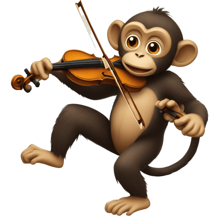 Monkeys playing the violin emoji