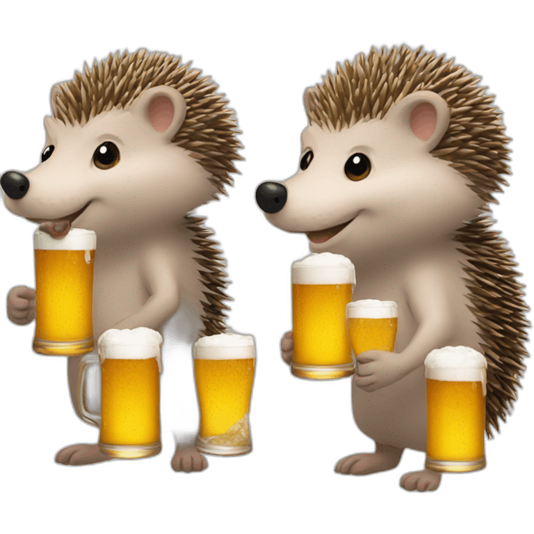 hedgehog drink beer spending bitcoin emoji