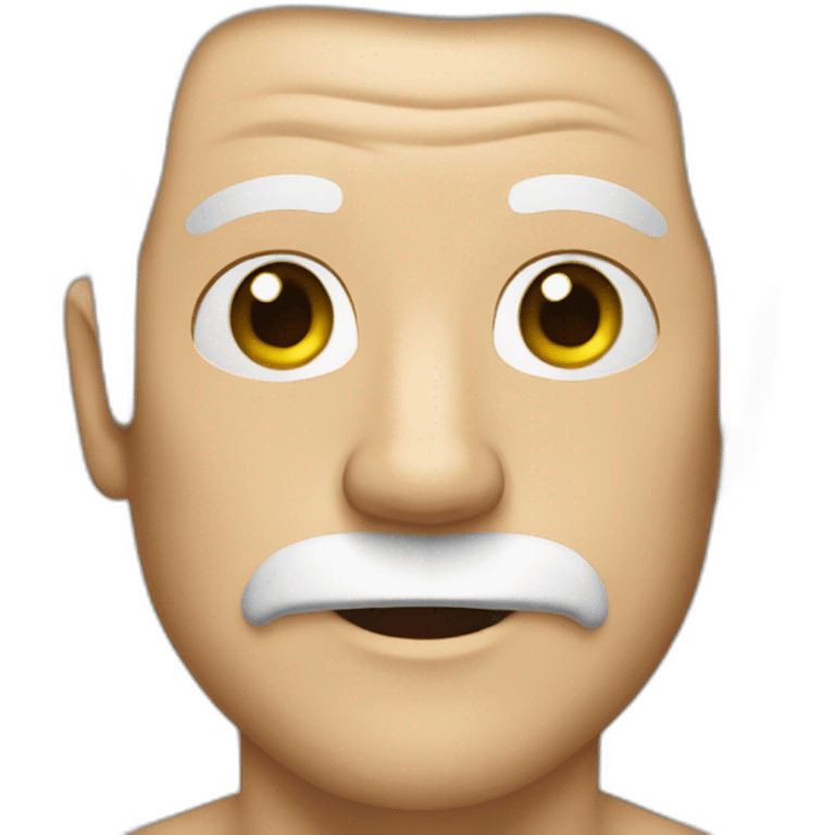 A old man with white hair and beard in speedo emoji