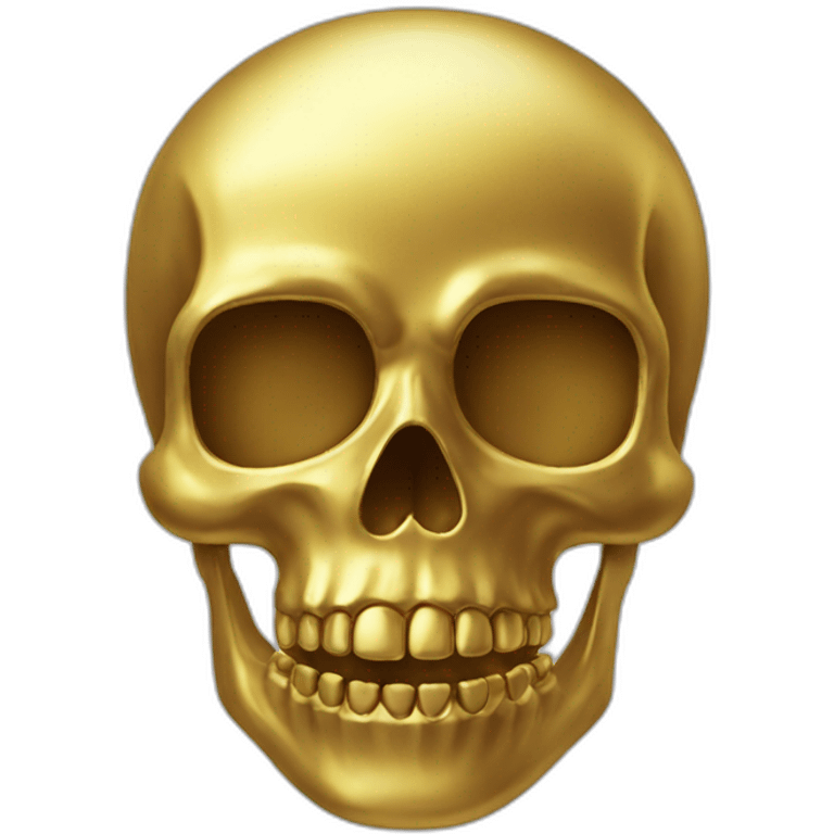 Gold skull emoji