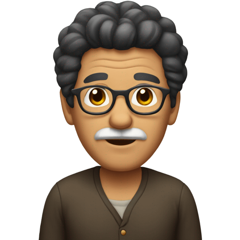 grandpa with black hair emoji