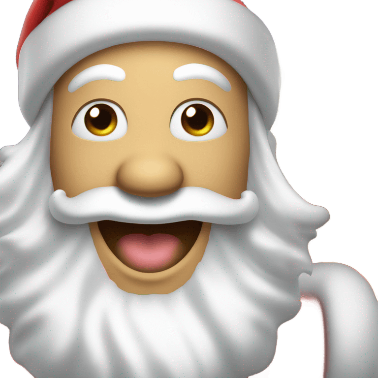 santa drinking beer emoji