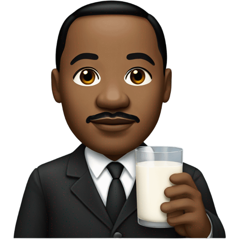 Martin Luther king with milk emoji