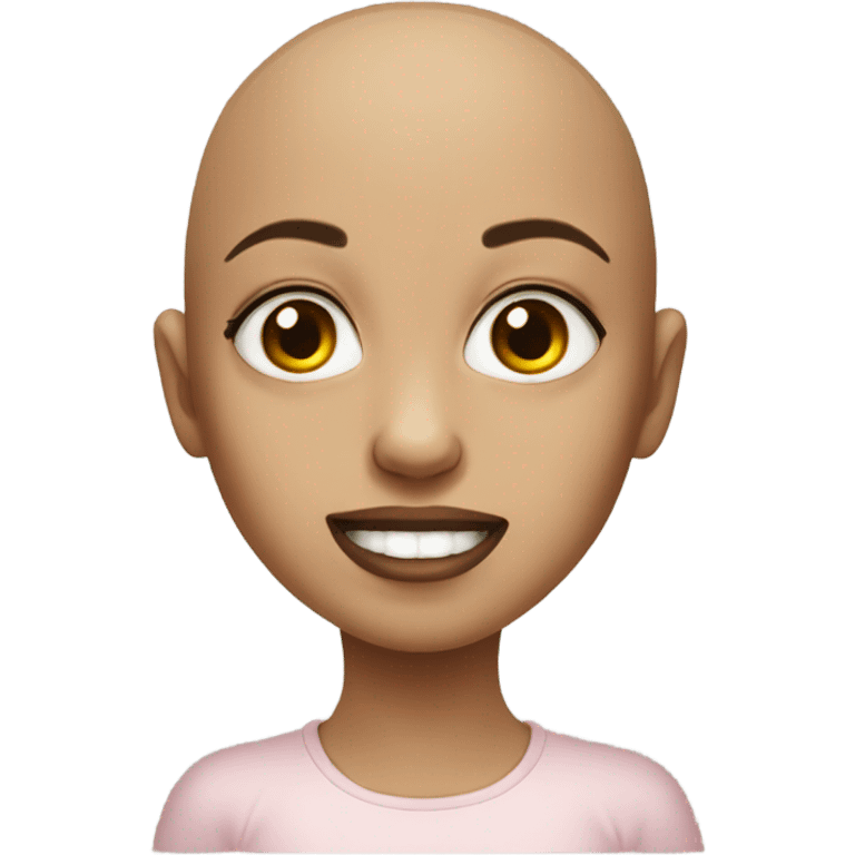 bald meme portrait of girl emoji