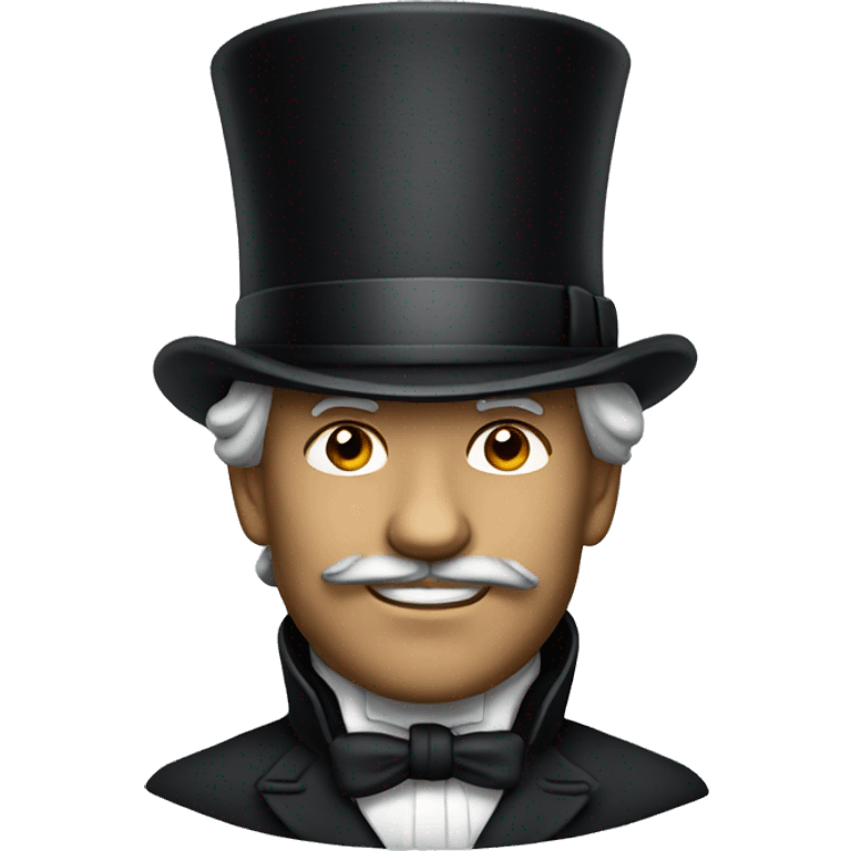 man from 19th century in top hat emoji