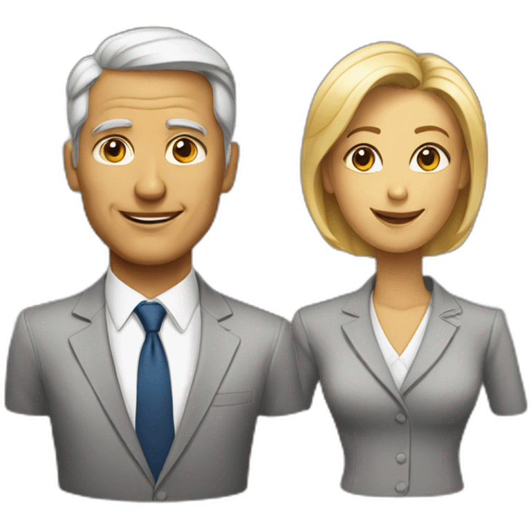 male and female president emoji