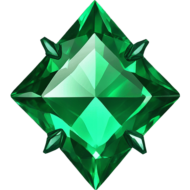 green emerald diamond shape with S-shaped scorpion tail in the middle emoji