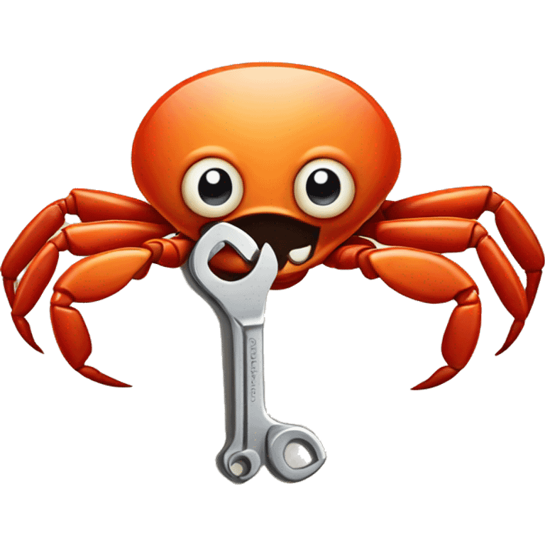 crab holding a wrench  emoji