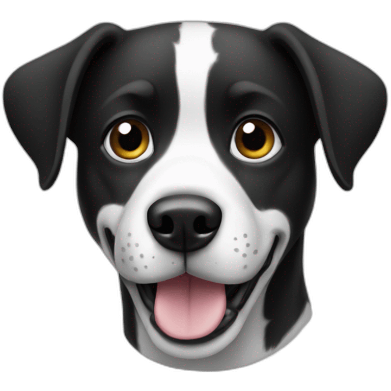 Dog black and white emoji