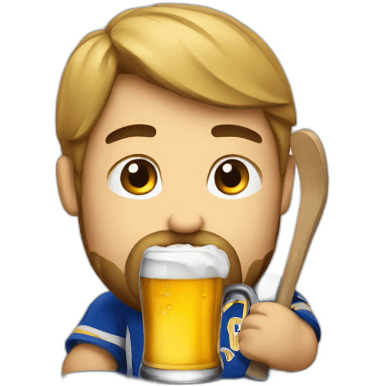 drinking beer hockey emoji