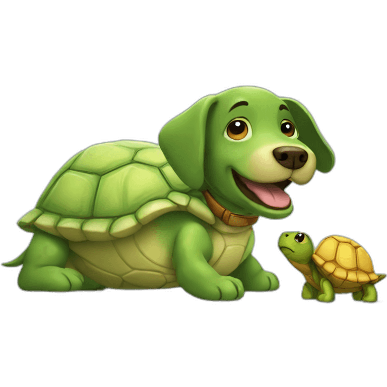 Dog and turtle emoji