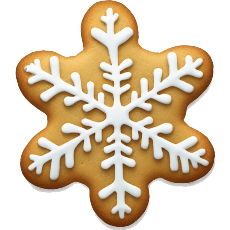 Cookie with snowflake on top emoji