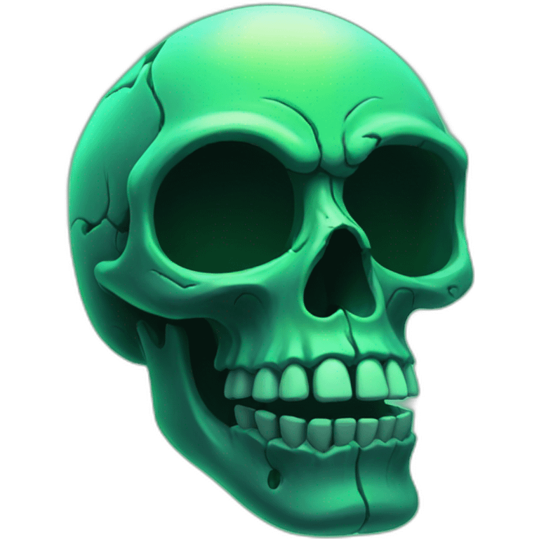 Neon skull emoji