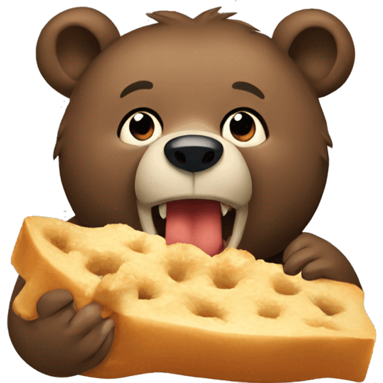 Bear eating  emoji