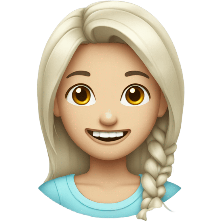 girl with dental braces  emoji