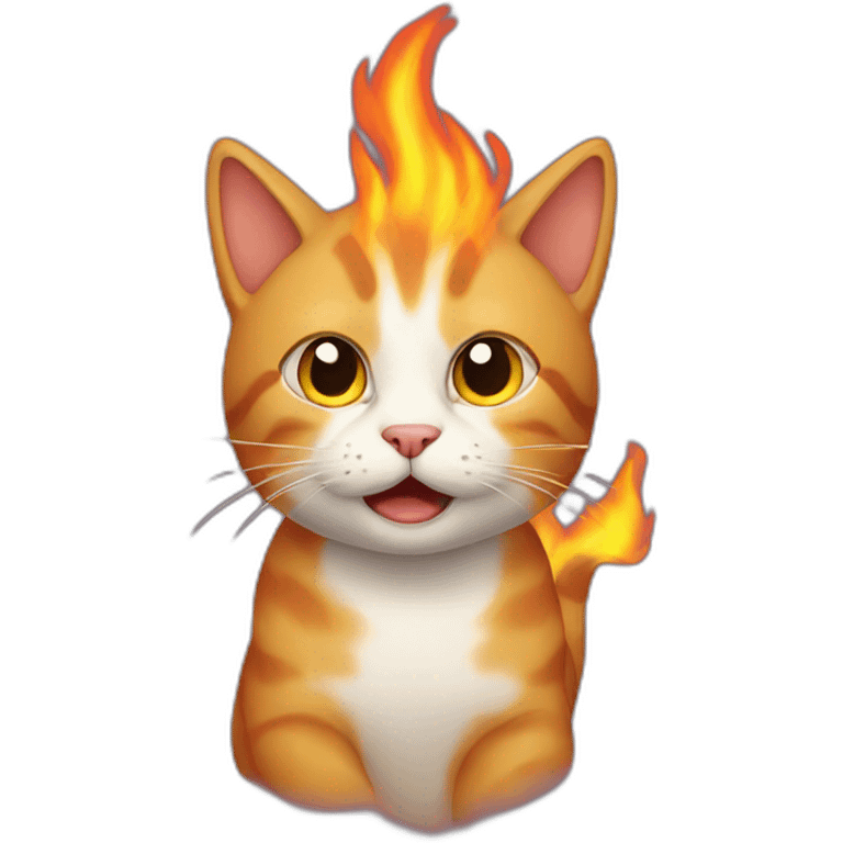 cat fire emoji