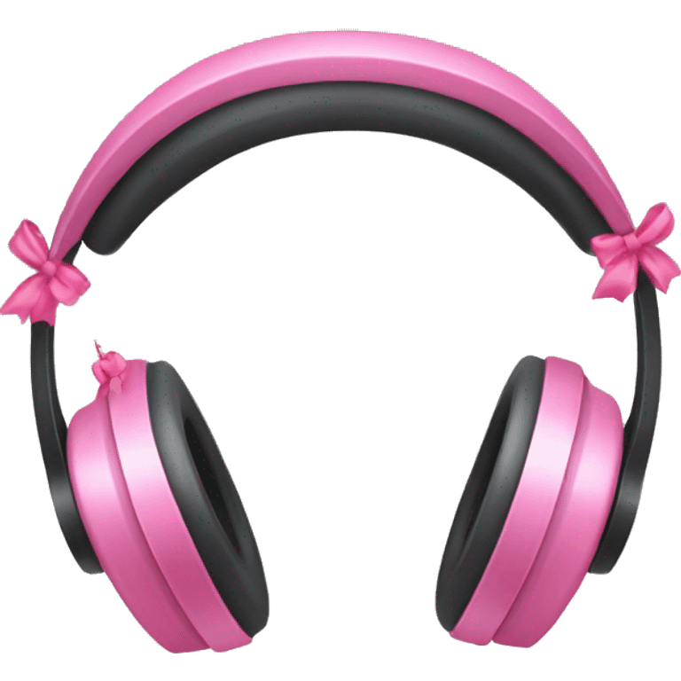 Headphones with pink bow emoji