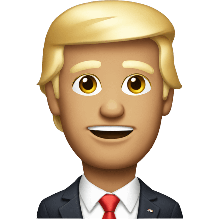 Donald Trump wearing a dress emoji