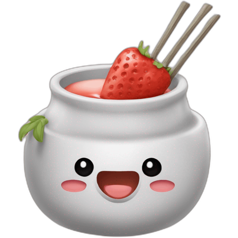 Fondue dans son amour emoji