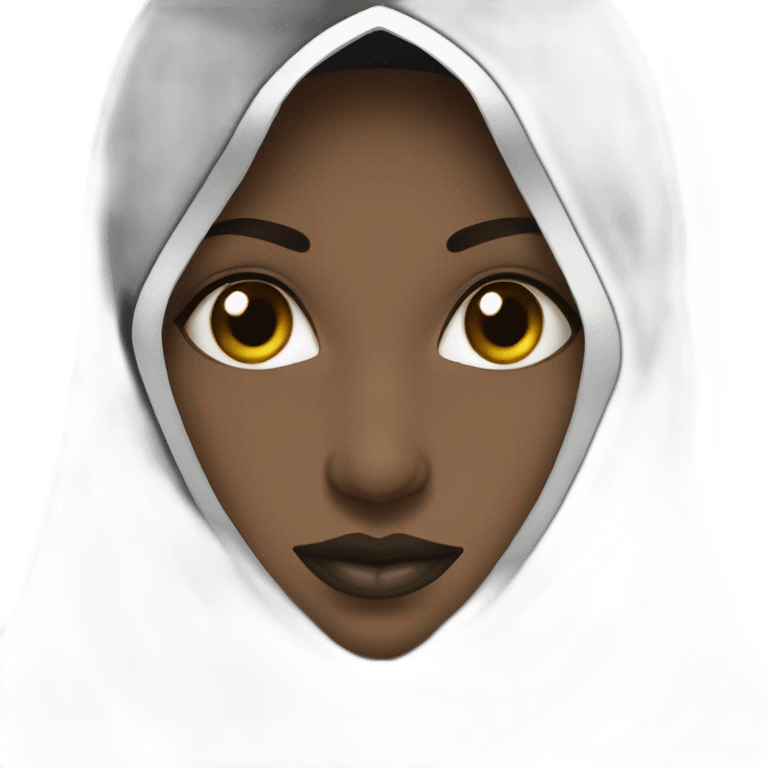 Femme noire en niqab emoji