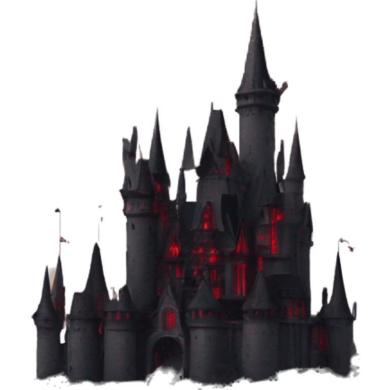 Black and red gothic castle emoji