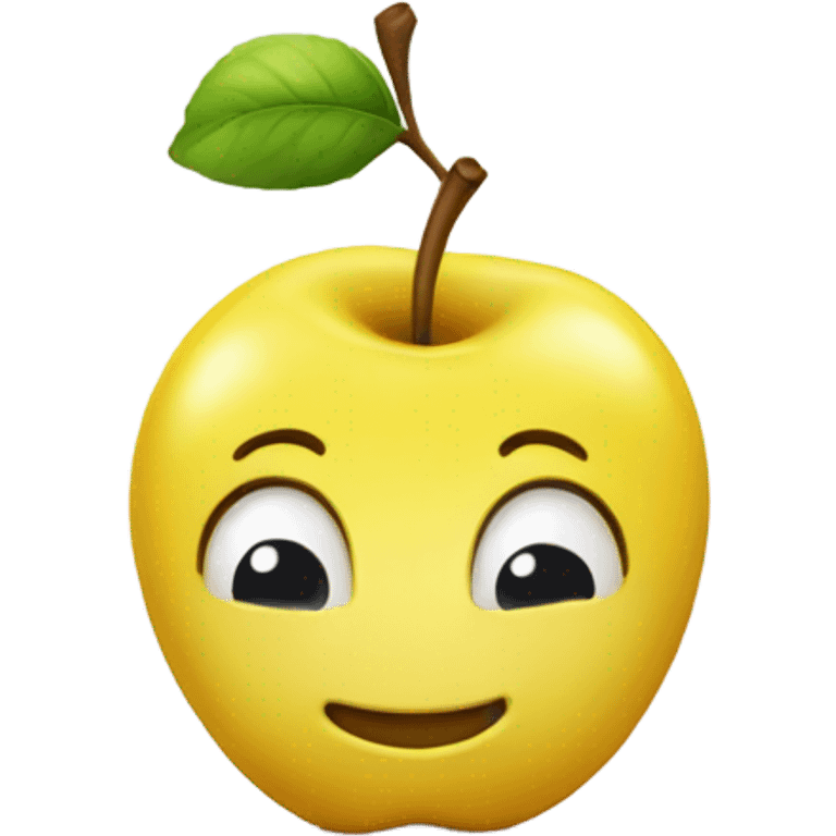 Yellow apple emoji