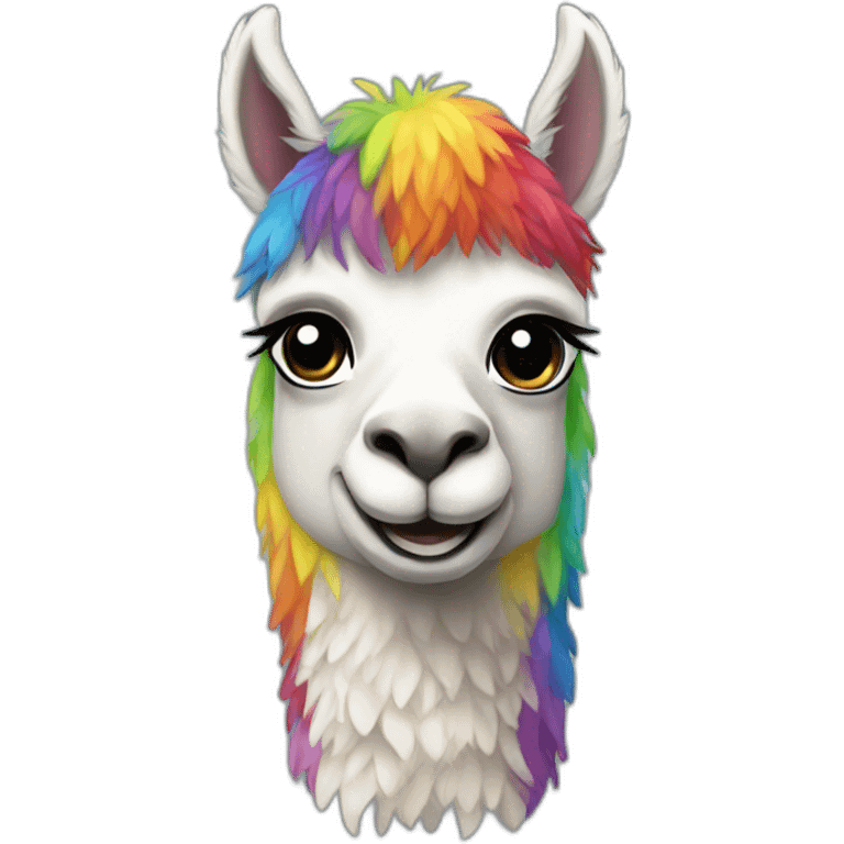 Rainbow llama emoji