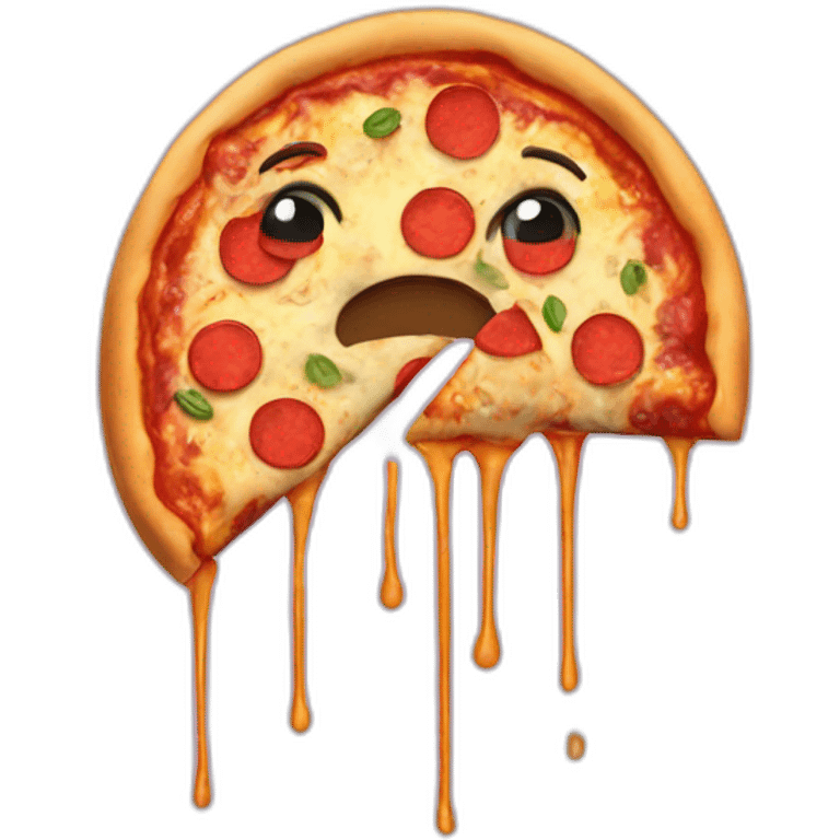 sad pizza emoji