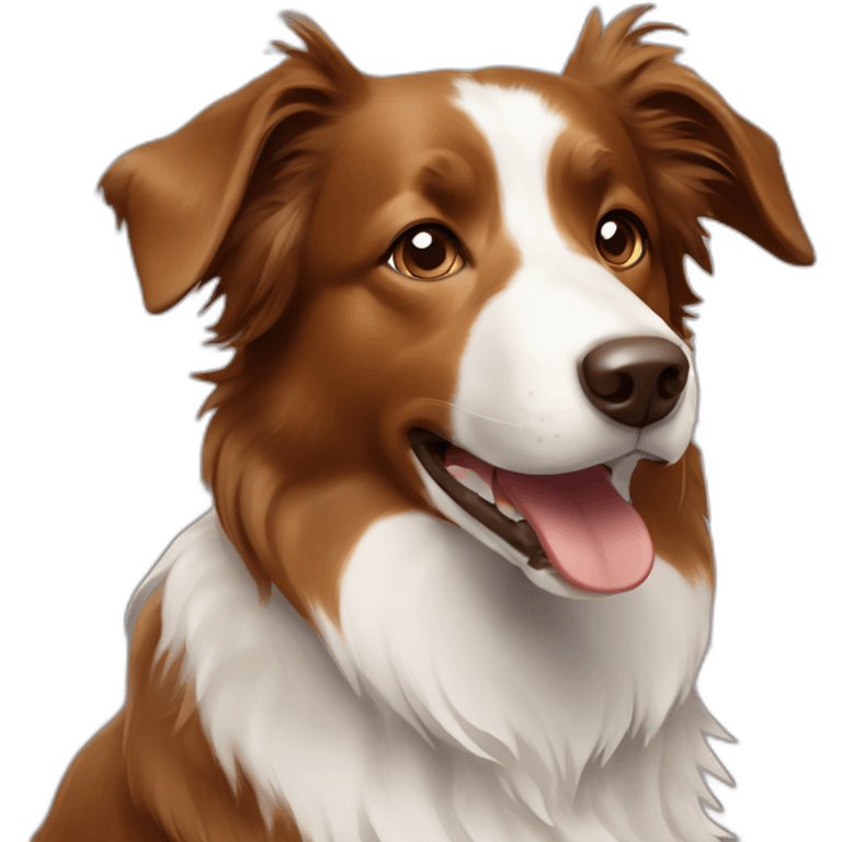 brown caramel border collie emoji