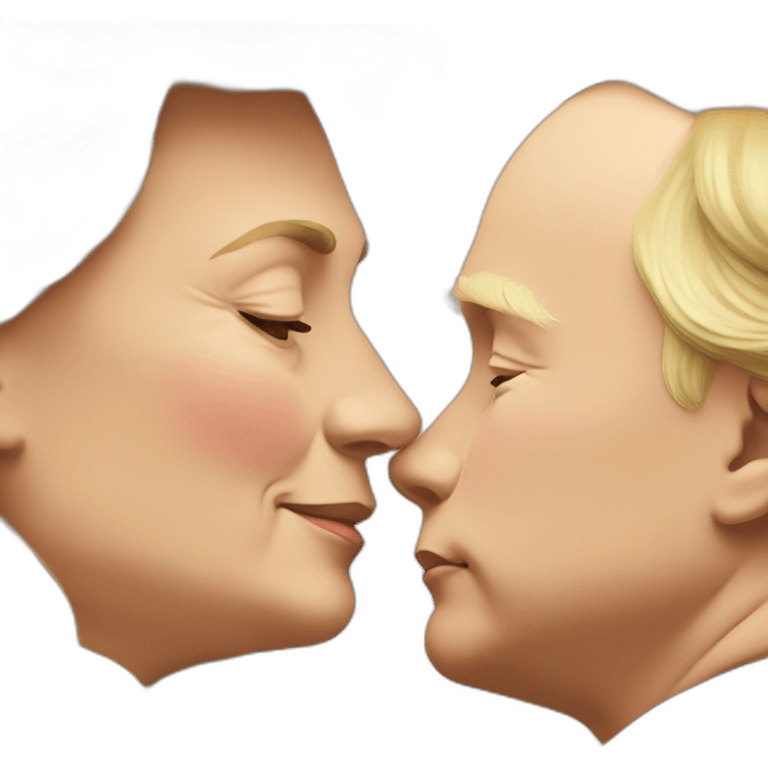 trump-and-putin-kissing,-lgbtq+ friendly, positivity, inclusiveness emoji