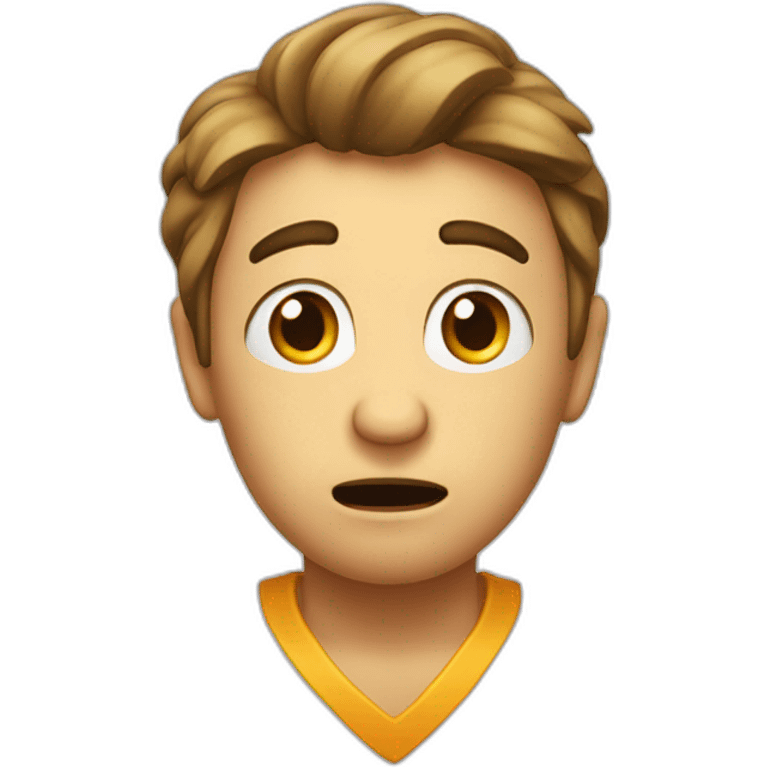 Face with an emotion who says « I don’t know »… a little bit perplexed emoji