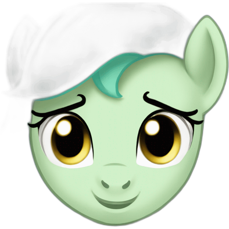 mlp pony Lyra Heartstrings looking at you skeptical and disapprovingly emoji