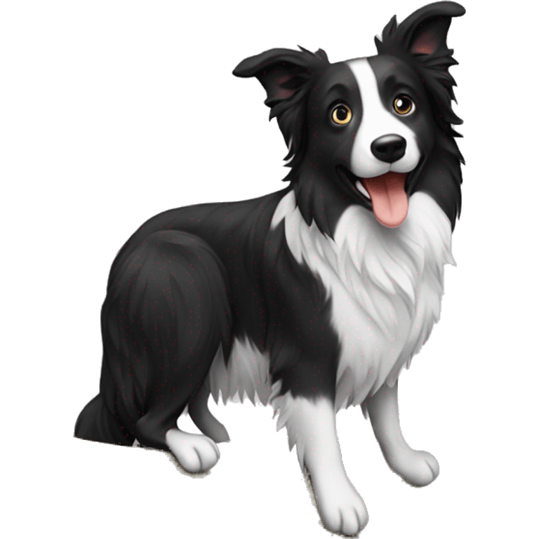 border collie on a tree emoji