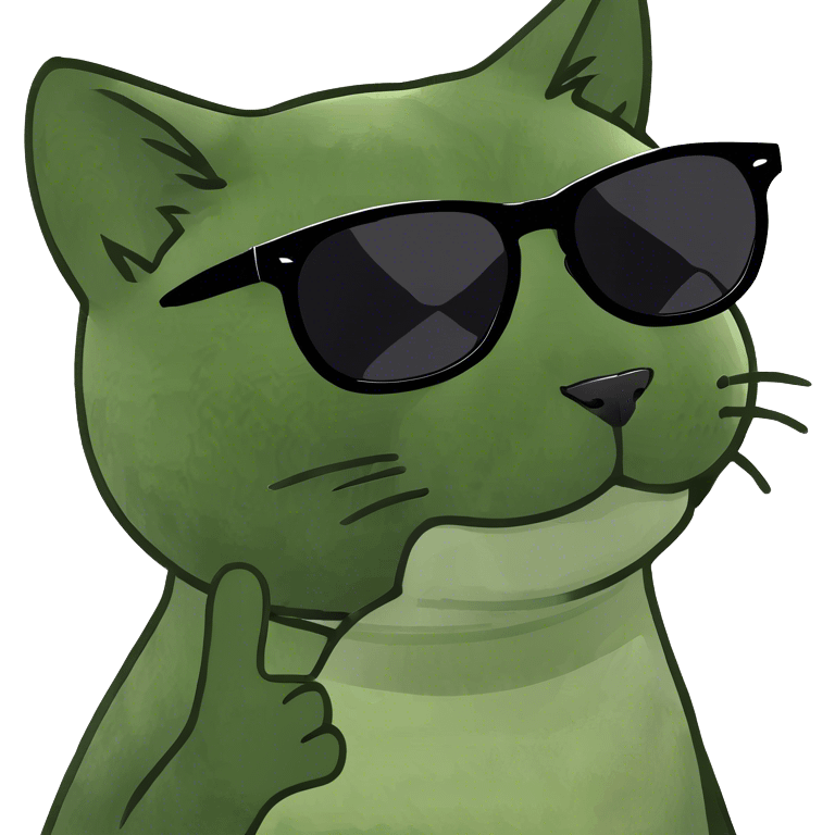 Cat with sunglasses emoji