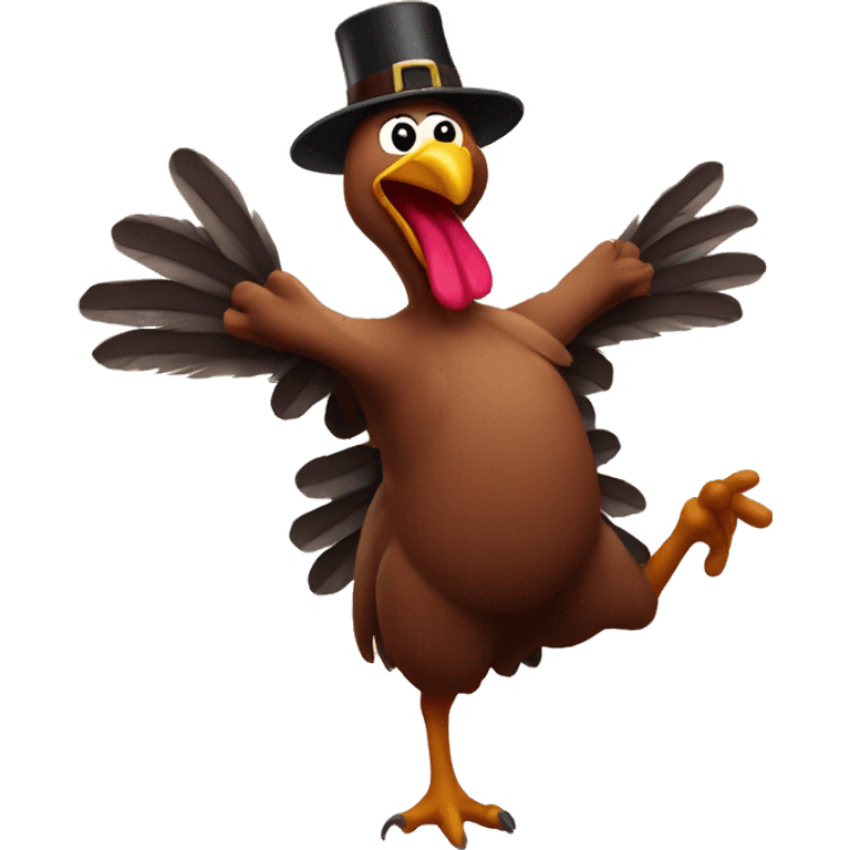 Dancing turkey emoji