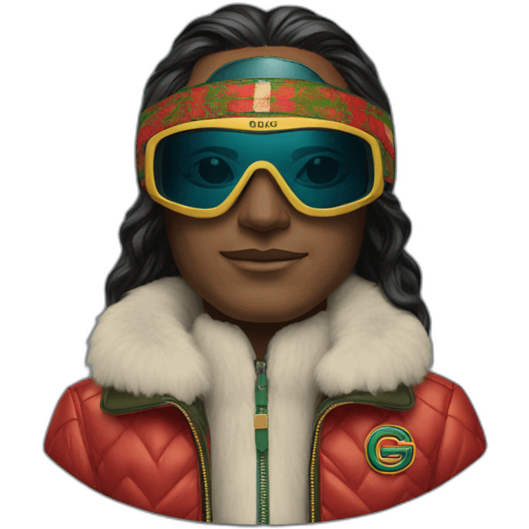 chief wearing gucci ski goggles emoji