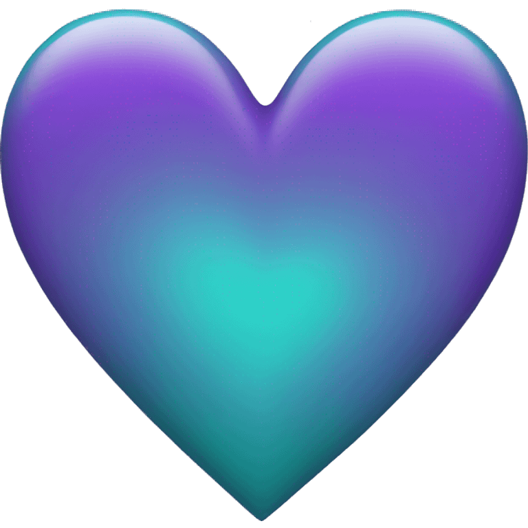 Teal and Purple Heart  emoji