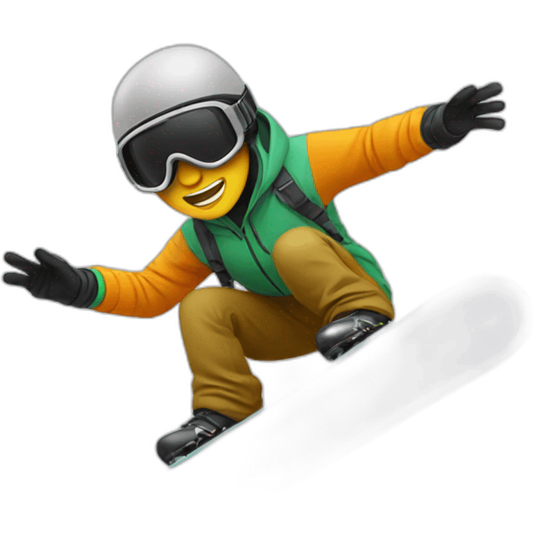 snowboarder in halfpipe emoji