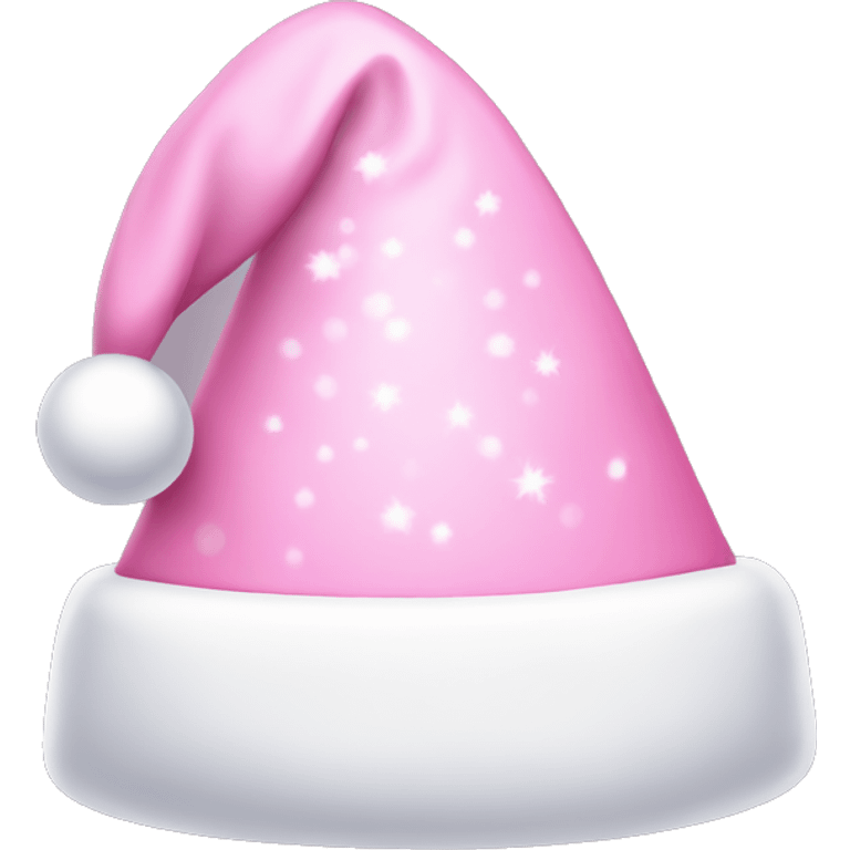 Light Pink Santa hat with sparkles emoji