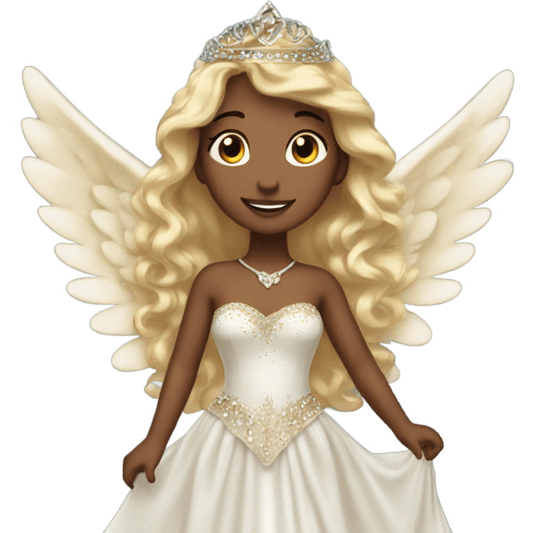 Angel dressed as princess emoji