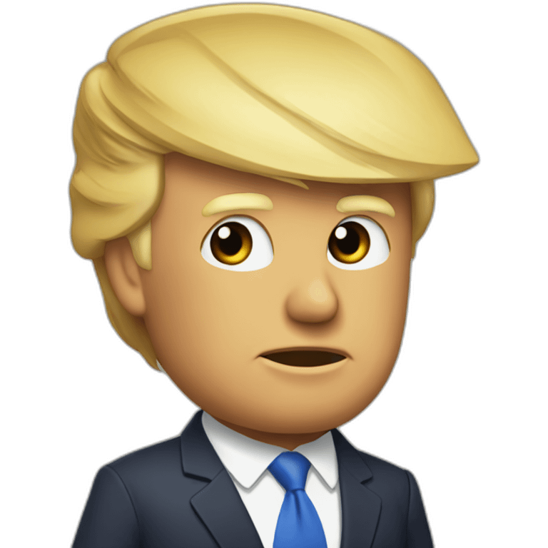 Donald Trump en train de faire un discours emoji